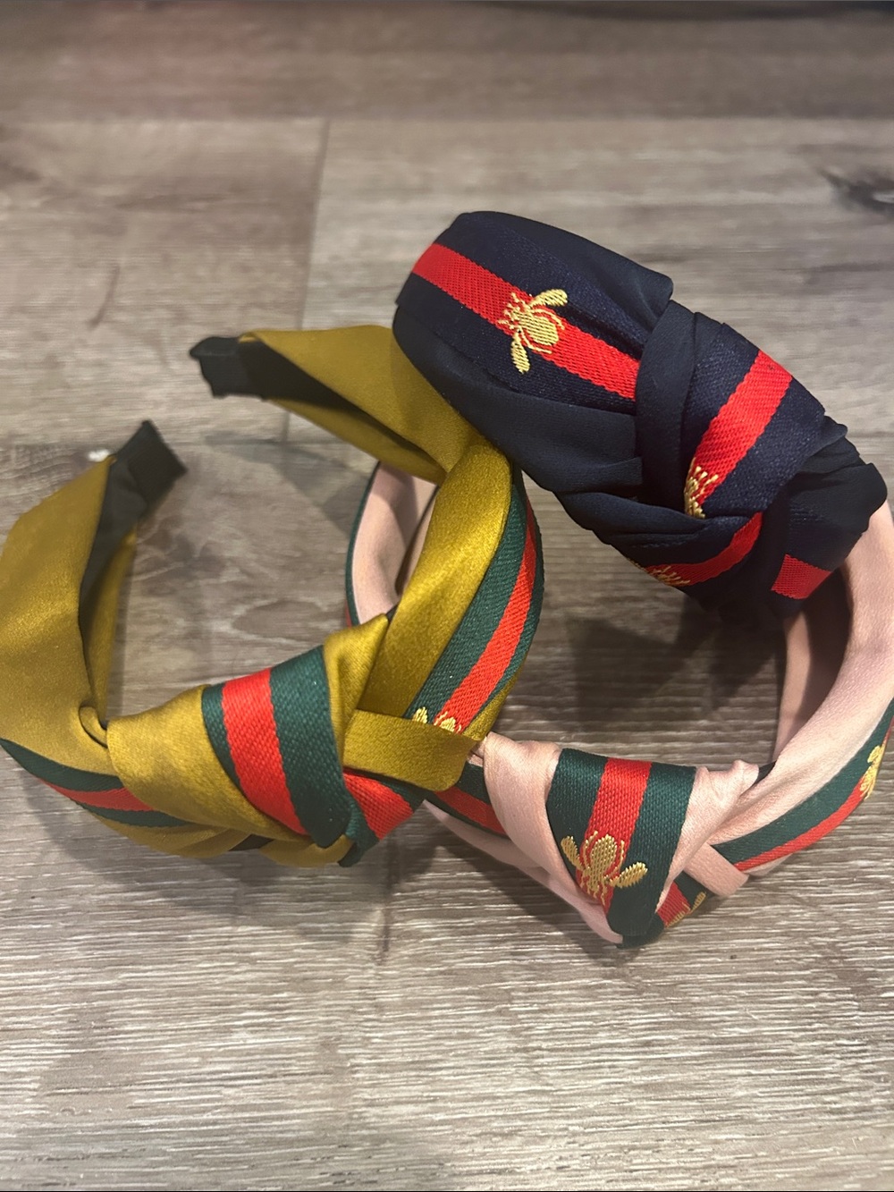 3-🐝Striped Headbands W/Embroidered Bee Detail / Gently Used / In Good Condtion
